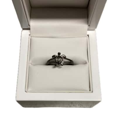  Womens Ring Sterling Silver Turtle