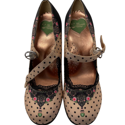 Hot chocolate design Womens  Size 39 Heels Black  / Cream 