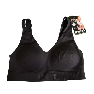 Bonds Black Invisi Crop Top Size 12