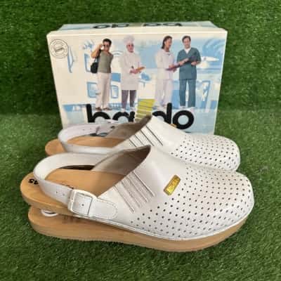 Baldo Bianca White Clogs Size 45