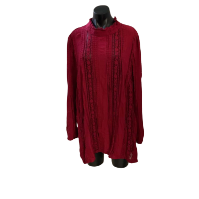 City Chic Womens  Size XXL Blouse Maroon 