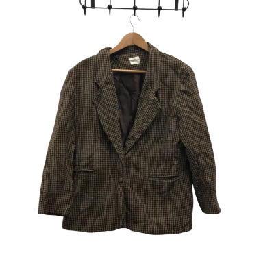  Vintage C.a.s.u.a.l.s Womens  Size 14 Blazer Brown 