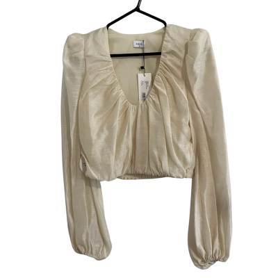 Sheike Womens  Size 8 Cropped Top Beige RRP $139.99