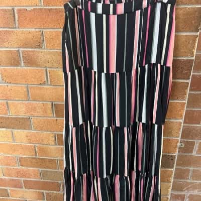 French Connection Womens  Size 12 Maxi Skirt Multicoloured / Striped 