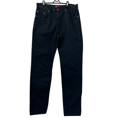 Levi's Mens Regular Straight Size 33 Straight Leg Jeans Black  