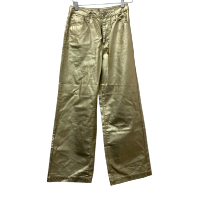 Gorman Womens Size 8 Straight Leg Pants Metallic Gold 