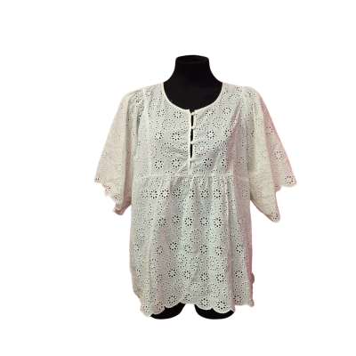 Sussan Womens  Size 18 White Broderie Anglaise Top 