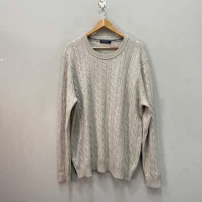 Sportscraft Mens  Size XXXL Knit Pullover Beige 