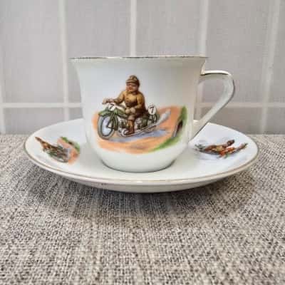 Zeh Scherzer Bavaria Motif Teacup & Saucer