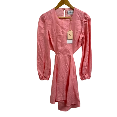 BNWT The Wolf Gang Womens  Size XXS Long Sleeve Dress Pink  
