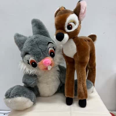 Vintage Disney Plush Toys - Bambi and Bunny 