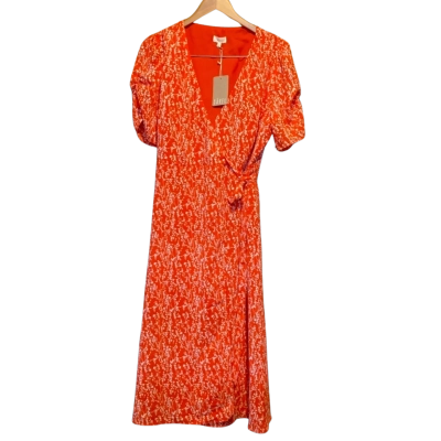 Savel Marion Wrap Dress  Size 16  Red Blossom