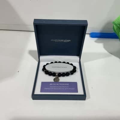 Crystalcarvings blue sunstone of imagination bracelet 