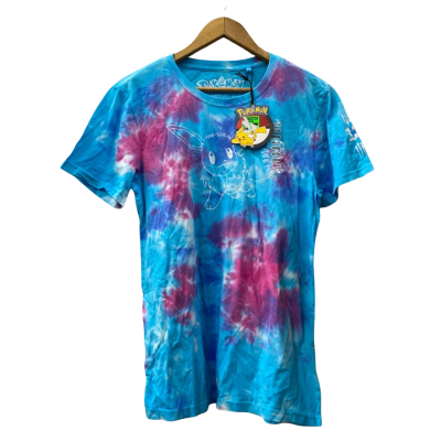 Pokemon Zing Pop Culture Womens  Size M Short Sleeve Shirt Blue / Pink  
