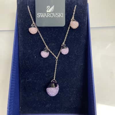 Swarovski Womens Play Tanzanite Necklace Purple / Silver 