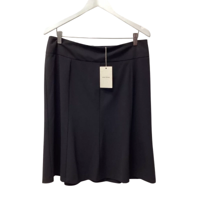 Anna Thomas Black Fine Wool Stretch Flippy Skirt