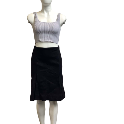 Scanlan Theodore Womens Label Size 8 Virgin Wool Blend Skirt Black 