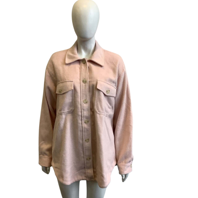 BNWT Witchery Women's Size 14 Wool Blend Over Shirt Milky Blush 