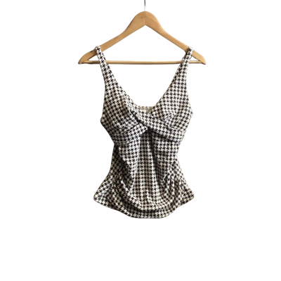 Target Womens  Size 12 Bikini Top Brown / White 