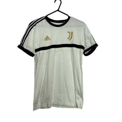 Adidas Mens  Size S Short Sleeve Shirt Black  / Striped / White 