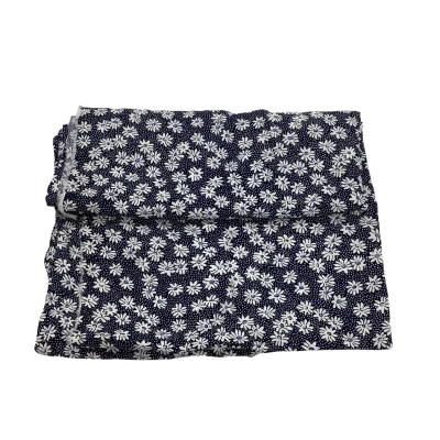 Soft Black White Floral Viscose Fabric 150 x 150 cm.          Fab 2