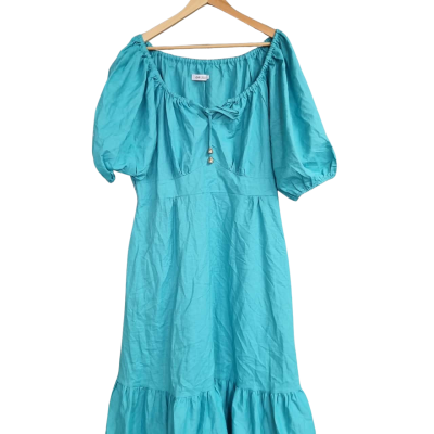  Womens  Size 22 Maxi Dress / Short Sleeve Dress  Blue 