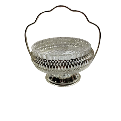 Vintage Jam Dish with Holder Queen Anne