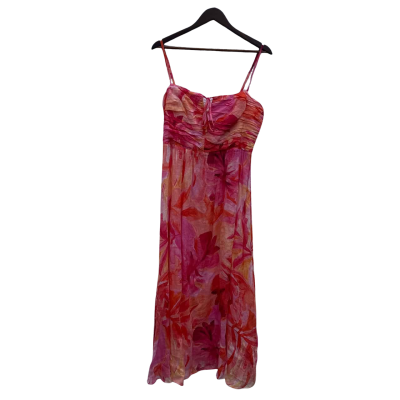 BNWT Forever New Womens Double Tie Ruched Pleated Maxi Strap Dress Size 14 Floral/Multicoloured RRP: $179.99 bc
