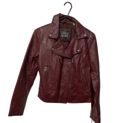 Women’s Levi Strauss & Co. Biker Jacket Maroon size small