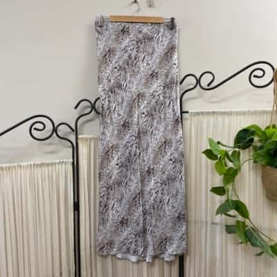 Forever New Women's Size 10 Mia Satin Slip Skirt Snake Print - New With Tags