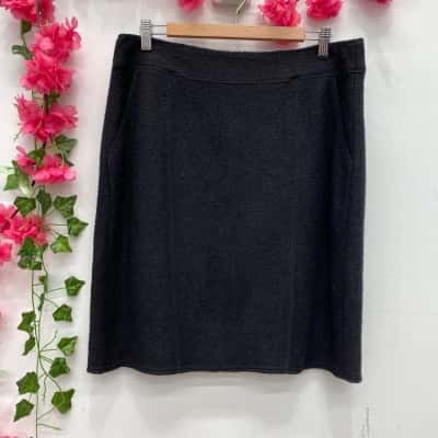 Regatta Womens Wool Mini Skirt Size 14 Black  
