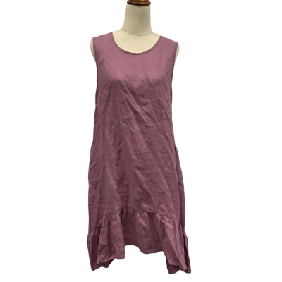 Amyic Linen Womens  Size 10 Sleeveless Dress  Purple 