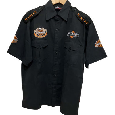 Harley Davidson Mens  Size M Short Sleeve Shirt Black  