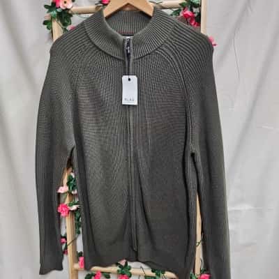 Mens Blaq Khaki Jumper Size S RRP $119.95