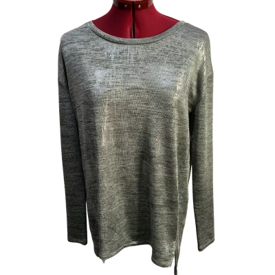 Witchery Womens  Size S Long Sleeve Top Silver 