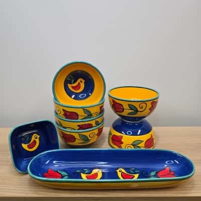 Living Art 'Springtime' Hand Painted 8 Piece Set