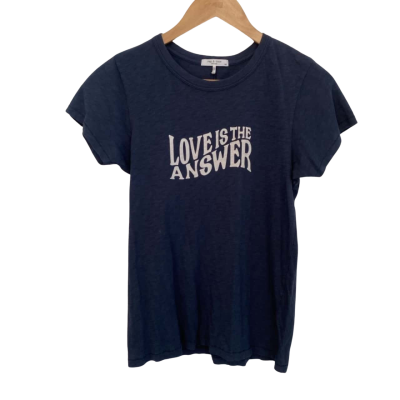 rag & bone Womens  Size S Short Sleeve Top / T-shirts Navy Blue 