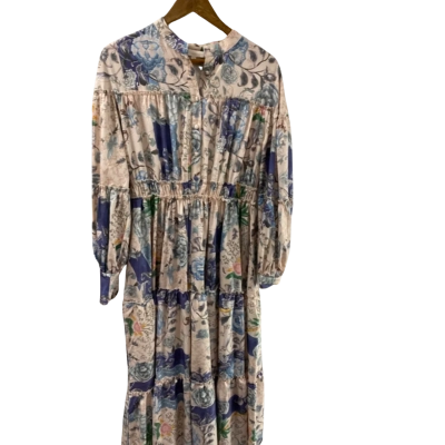 St Germain  Womens  Size 12 Maxi Dress Beige / Blue / Floral / Green 