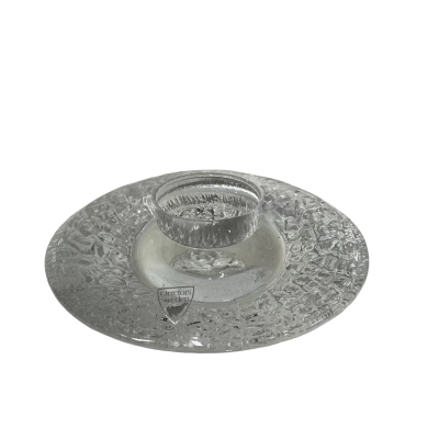 Orrefors Textured Crystal Glass Votive Candle Holder