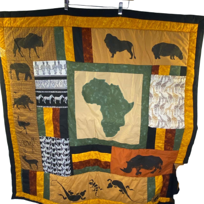 Squad Quilt with animal print/Multi Coloured 