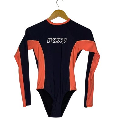 Roxy Womens  Size 8 / S Onepiece Bathers Black  / Peach 