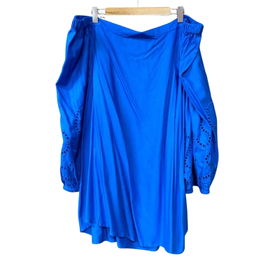 BNWT Autograph Womens Size 30 Off-Shoulder Bright Blue Top