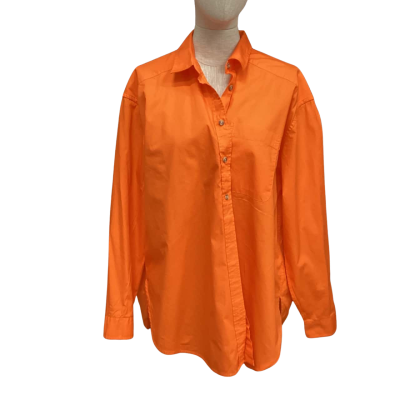  Camixa  Size XL Long Sleeve Shirt Bright Orange 