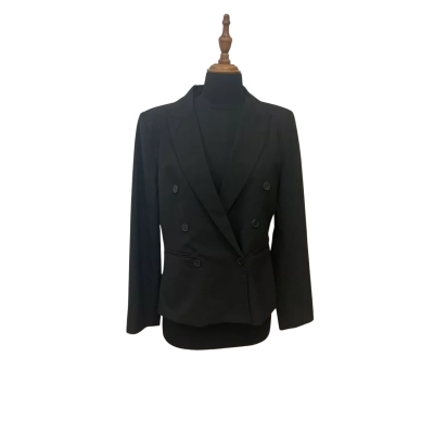 Ojay Taylor Double Breasted Womens Blazer Jacket Size 10 Black BNWT