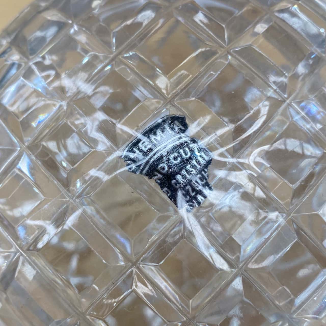 CLICK AND COLLECT Jewellery Box Crystal Small Sized Hand Cut BOHIMA