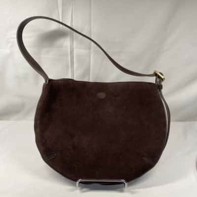  Womens suede leather Handbag Brown 