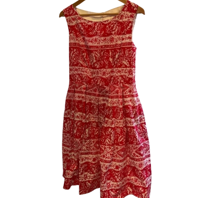 “Review” Womens Dress- Size 12 - Red / White 