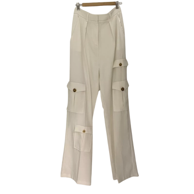 Elisabetta Franchi Womens Size 44 White Pants