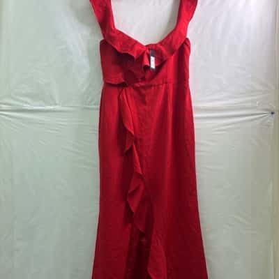 City Chic Womens Size S Maxi Short Sleeve Dress Red BNWT
