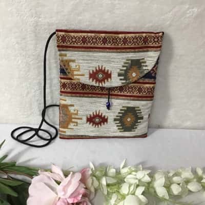 Womens Multicoloured Aztec Pattern Cross Body Bag